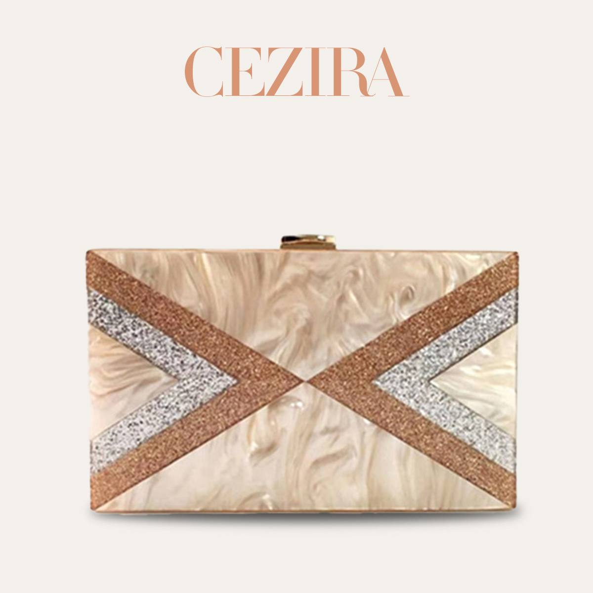 Ethnic Fashion Designers - CR Retro Etniczna Trójkątna Geometryczna Akrylowa
