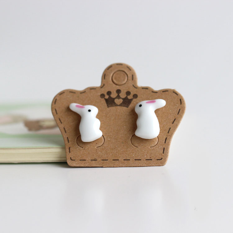 Ethnic Fashion Boutique - Rabbit Bunny Boutique Ceramiczne kolczyki Kolczyki