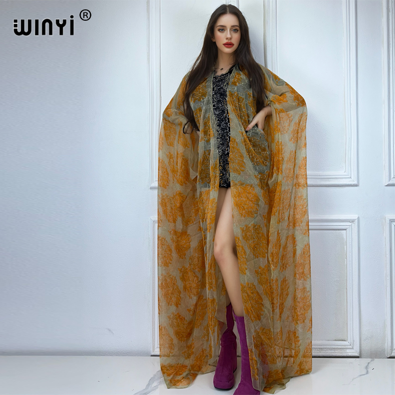 Kaftan Women Boho - WINYI maxi kimono lato perspektywa seksowny