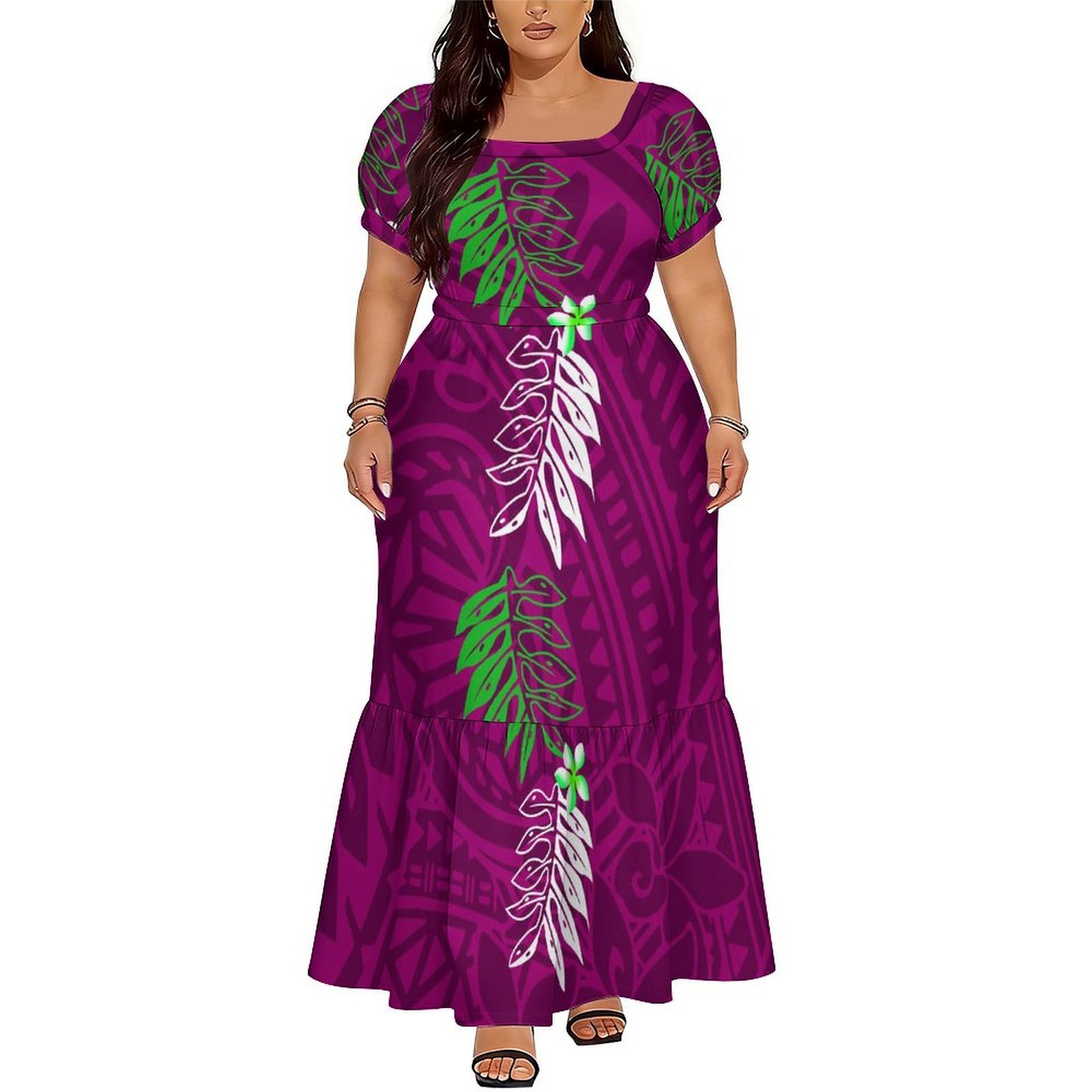 Ethnic Clothing & Online Fashion Store Khaadi Uk - Długa sukienka polinezyjska z wysp Samoas,
