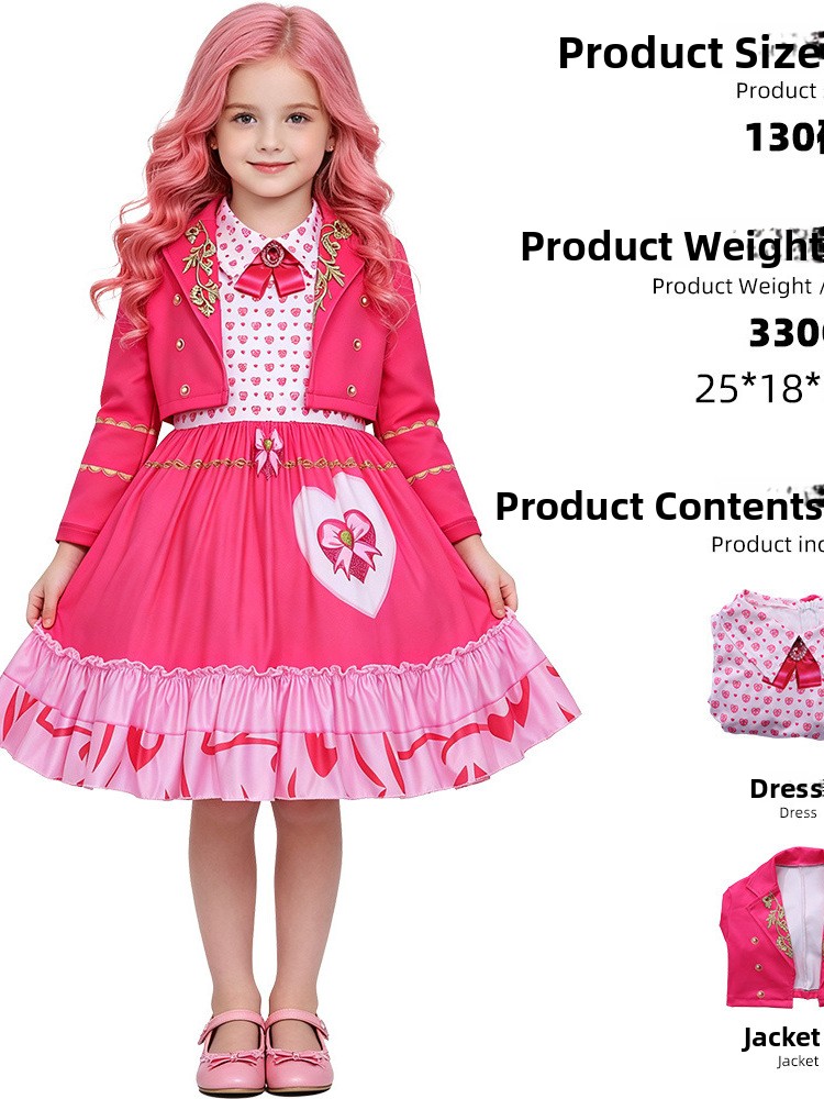 Ethnic Fashion Online - Nowa różowa suknia, kostium cosplay na