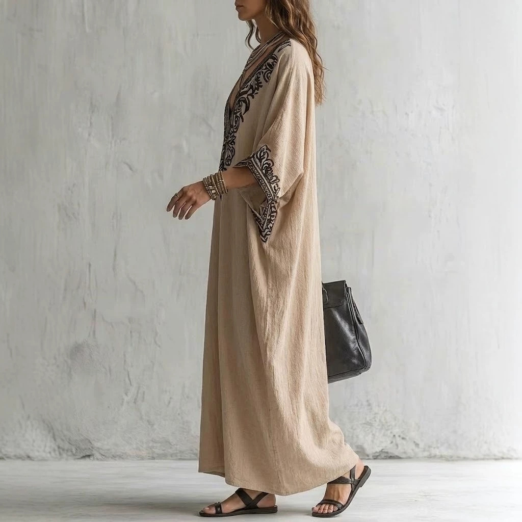 Damska sukienka maxi w stylu b – Kaftan Women Boho recenzja i cena