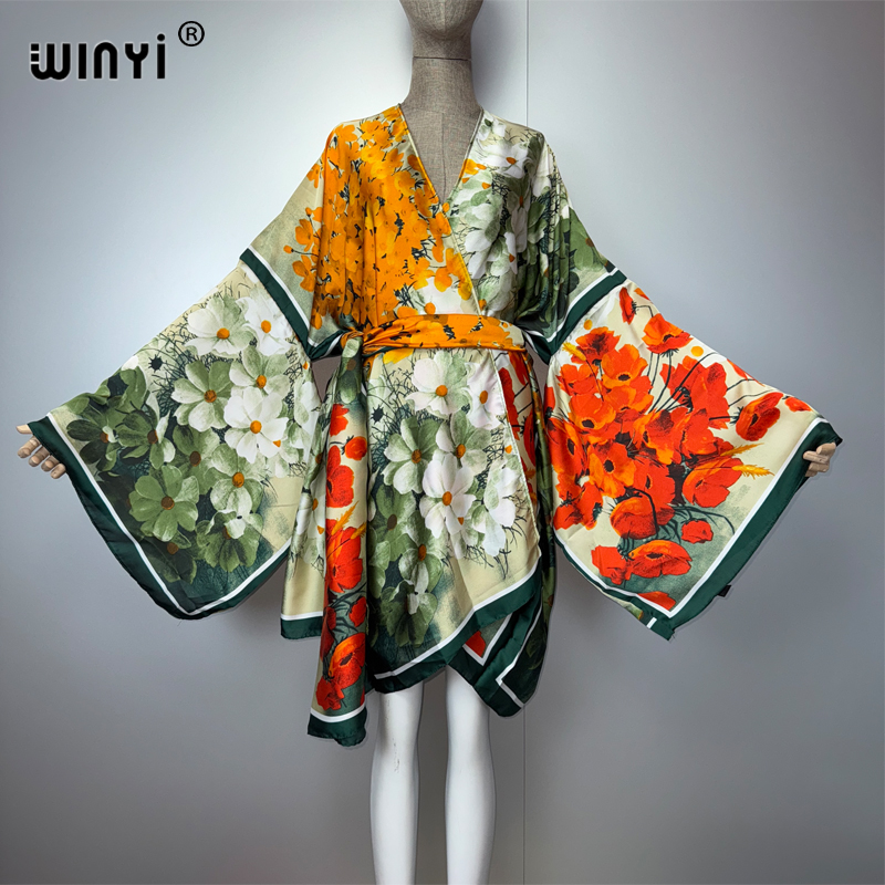 WINYI letni kimono jedwabny kr – Kaftan Women Boho recenzja i cena