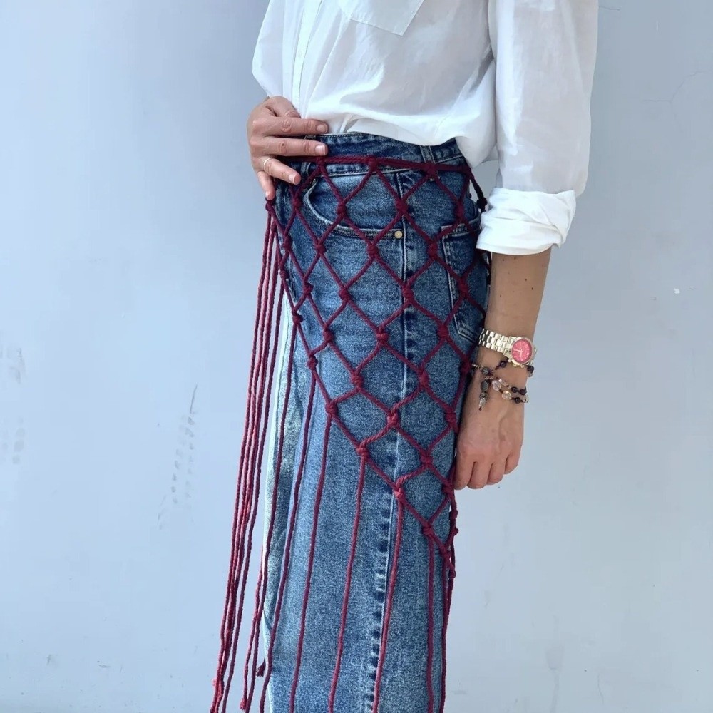 Bohemski szal z siateczkowymi  – Ethnic Fashion Designers recenzja i cena